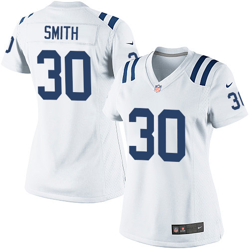 Women's Elite D'Joun Smith Nike Jersey White Road - #30 NFL Indianapolis Colts